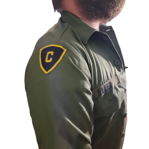 Vintage 1980s USMC Utility Field Shirt Valley Forge PA Sz 15.5 X 35 Military - Picture 4 of 12